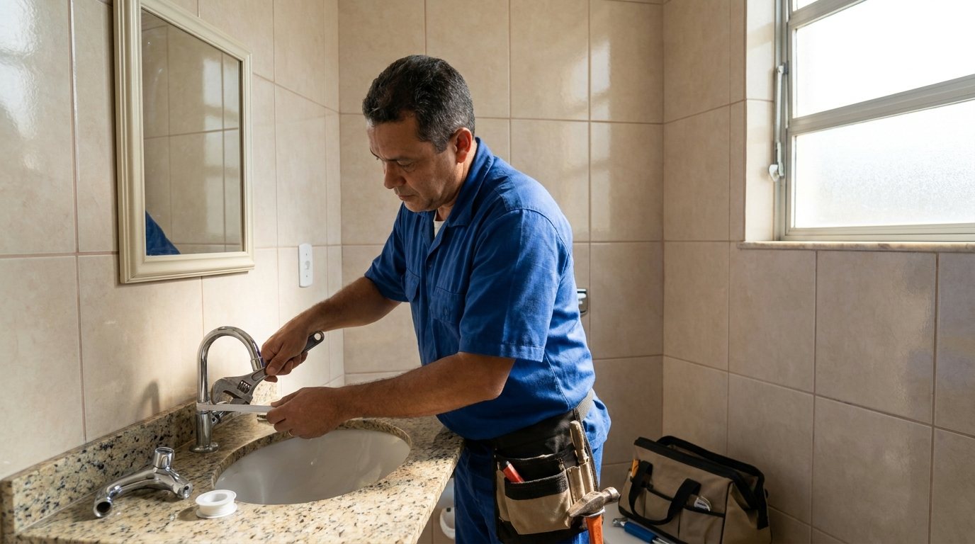 Troca de Registro, Torneira e Conexão em Montes Claros‑MG